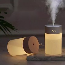 가습기 기화식 자연 천연 미니 가열식 화산 필터형 필터기 260ML 가습기, 노란색