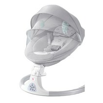 어린이를 위한 스윙 아기 바운서 요람 블루투스 흔들 의자 아기 침대 요람 음악 원격 전기 의자, 03 GRAY