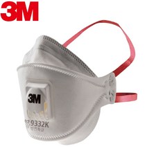 3M 9332K+ 접이식 특급 방진마스크 고효율 HEPA 필터 10EA