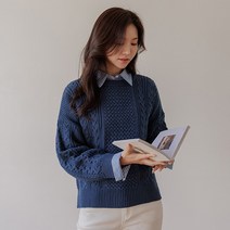 지쿨 피셔짜임 니트