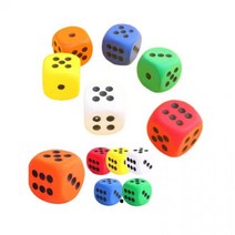 4cm 스펀지 주사위x2개 주사위 스폰지주사위 수학순비물