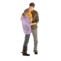울타리펜스 담장 철제 휀스 비가림막 테라스 1/64 인형집 컬렉션을 위한 해피 패밀리 피규어 작은 사람 모, 한개옵션0