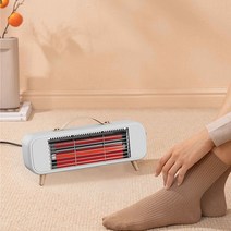 전기히터 사무실 난방기 난로 전기 탁상용 가정용 소형 열풍 온열기 캠핑 미니히터, 화이트350W단일튜브절전