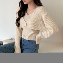 [바보사랑] 겟잇미 레론미 크롭 봄 민소매 나시 니트[겟잇미]
