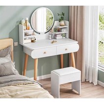 YISOKO 서랍 화장대 거울포함 (한국 창고발송 2일 이내도착예정), 화이트