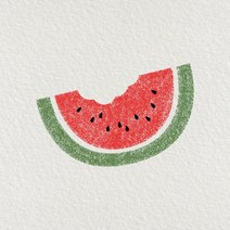 우돌아트 스텐실도안 1001 수박한조각 과일스텐실도안