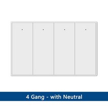 스위치부품 스위치 전기Yagusmart-Tuya Zigbee 스마트 푸시 버튼 홈키트 Siri 알렉사 구글 홈 음성 제어 Z, 04 4 Gang