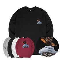 JYFASHION 도베르만 맨투맨 그래픽 빅사이즈 남자 여자 맨투맨 티셔츠