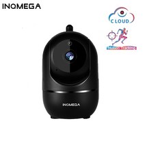 CCTV카메라 무선 실외 강아지 가정용 홈 캠 inqmega hd 1080p 클라우드 ip 인간 가정 보안 감시 cctv 네트워크 wifi 지능 자동 추적, 1080p-블랙, 나는 플러그