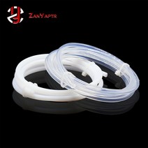 1m ptfe 튜브 투명 파이프 j-head hotend reprap rostock bowden 압출기 필라멘트 용 목구멍 1.753.0mm id 2mm 3mm od 4mm, 4x6 흰색