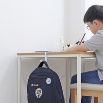 무거운백팩ok 강력메탈 책상가방걸이 신혼집꾸미기 공간활용 드레스룸 투룸 예쁜행거, 1개, 블랙