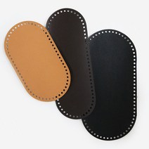 니뜨 타원형 인조가죽 가방바닥 뜨개실무료도안증정 니뜨손뜨개, 카멜