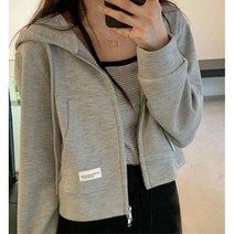 크롭후드집업 조깅 러닝 여성후드티 고등학생바람막이