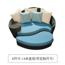 야외 라탄 침대 썬베드 펜션 야외 수영장 벤치 소파 테라스, P