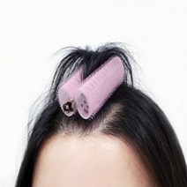 셀프 뿌리볼륨 집게 구르뽕 롤 앞머리 모류교정 구루뿌 뽕 구루퍼, 대형, 핑크, 1개