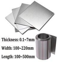 루프탑텐트 차박 그늘막 티타늄 합금 포일 플레이트 1 개, 14.1.5x100x100mm