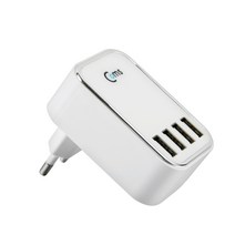 BiLe 갤럭시탭S2 9.7/8.0 LTE 4포트 멀티 충전기 4.5A/22.5W/220V 아답터/어댑터, 1개, KT974-White