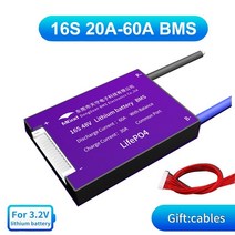 인산철파워뱅크 bms 16s 48v lifepo4 60a 50a 40a 30a 20a 15a 배터리 보호