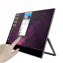 휴대용모니터 랩탑 포터블 15.6 인치 4K HD 휴대용 터치 게임 모니터 스위치 PS4 Xbox 스크린 PC 노트북 전화 EMUI DEX 배터리 스탠드, 1.Without battery