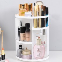 GSTUFF 회전식 화장품 정리대 트레이, 화이트, 1개