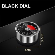 공부타이머 무소음 무음 수험생 스터디 수능 공부 스탑워치 시계 타임워치 STOPWATCH 스테인레스 스틸 비주얼 타이머 식 주방 60 분 알람 시끄러운 마그네틱 시계, 01 Black, 블랙계열, 01 Black