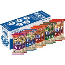 아마노 푸드 동결 건조 일본 미소 시루 즉석 된장국 5종x2 총 10개 일반 저염, 저염(감염) 세트