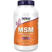 나우푸드 보충제 MSM 1500mg 200정, 1개
