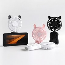 미니선풍기 착팬 스마트폰에 붙이는 USB선풍기, 핑크토끼