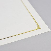 한지 상장용지 백운지 흰색 금박 (10매) 운용한지 고급상장인쇄용 무지 금박 A4