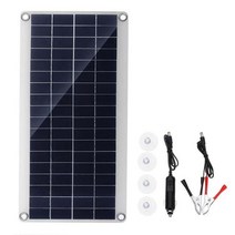 220v 태양광 발전 시스템 100w 태양 전지 패널 18v 배터리 충전기 3000w 인버터 키트 전체 10-50a 컨트롤러 홈 그리드 캠프 전화, 100w 솔러 패널