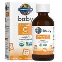 가든오브라이프 아기용 액상 비타민C 1.9oz(56ml) Garden of Life Vitamin C Liquid for Babys Immune Support 1.9 fl oz, 1개, 56ml