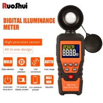 방사능측정기 라돈측정기 가정용 검전기 RUOSHUI 디지털 럭스 미터 전문 조명기 LCD 라이트 테스터 휴대용, 01 1010F
