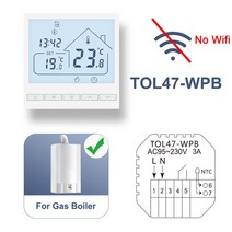 바닥 난방용 WIFI Tuya 스마트 홈 온도 조절기 알렉사 구글 컨트롤러 Avatto Moes Beok 전기/가스 보일, [06] TOL47WIFI-WPB, 06 TOL47-WPB, 3.TOL47WIFIWPB