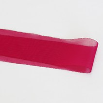 쉬폰리본 쉬폰원단 (폭3cm 길이 9m), 마젠타