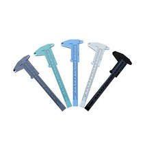 더블 스케일 플라스틱 버니어 캘리퍼 5피스 5가지 색상 15.2cm6인치 150mm 목공 사무실 차고 학생 실험을 위한 길이 측정 도구
