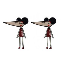 영화사 귀여운 쥐 스팽글 자수 와펜 세트, 1세트, 홉합