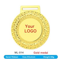 맞춤형 스포츠 수상 메달 컬러 리본 포함 빈 제조 공급 업체 트로피 선물, 01 Gold