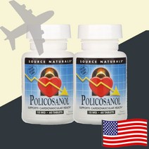 Source Naturals 소스 네츄럴 Policosanol 폴리코사놀 10mg 60정 2개묶음 CoenzymeQ10 코엔자임Q10 함유