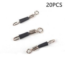 20PC 퀵 체인지 낚시 회전 버클 고무 슬리브 롤링 회전 낚시 라인 클램프 조인트 액세서리, 03 14mm