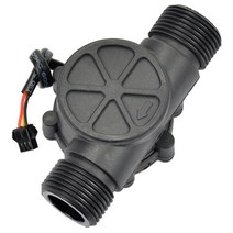 1Pcs 물 흐름 센서 DN25 DC 35 24V 1인치 2 100L/최소 홀 유량계 히트펌프 온수기 스위치 카운터 유량계, 01 Black