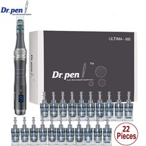 Dr 펜 Ultima M8 Microneedling 펜 전기 무선 Dermapen M8 20pcs 카트리지 Microneedle Needling 스킨 케어 기계, [1] M8 US Plug 20P