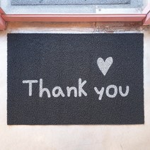 웰컴 영문 현관코일매트 90x60 120x80 하심 출입구 논슬립 발매트, Thank you, 블루