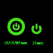 LED 라이트 자동 잠금 버튼 12161922mm 금속 푸시 스위치 전원 방수 평면 36V 1224V 220V, 04 22mm_02 Latching, Power symbol Green, 02 12-24V