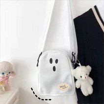 캔버스백 학생가방 만화 메신저 청 슬링 크로스 바디 귀여운 카와이 하라주쿠 캐주얼 핸드