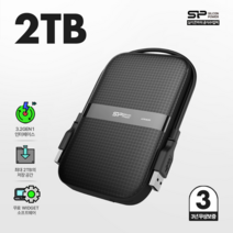 실리콘파워 Armor A60 2TB 외장하드 블랙 (2.5인치/USB3.0)