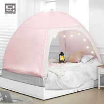 다샵 원터치 MORE 난방텐트 핑크 1∼2인용(투명창), 단일속성