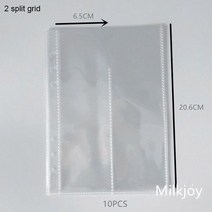 포카홀더 A5 지퍼 바인더 커버 Kpop 아이돌 포토 카드 수집 도서 느슨한 잎 Pvc 투명 저널 노트북 주최자 사진 앨범, 08 A5 2 split 10pcs