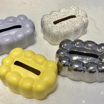 예쁜 티슈케이스 모던 북유럽풍 고급 각티슈 건티슈 티슈 정리함 인테리어 뽑아쓰는 휴지케이스 화이트 옐로우 퍼플 실버, 실버도금