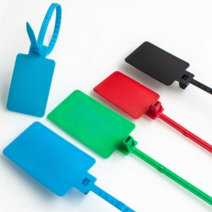 대형 케이블 타이 네임택 마크타이 네임타이 마킹 이름표 컬러 밴드 홀더, 그린