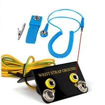 제전 매트 고무 정전기방지 정전기 방지 접지 소켓 L 모양의 ESD 링 손목 스트랩 테이블 매트 용 내구, 01 01